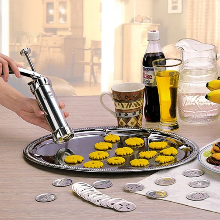 Pressa per Biscotti Macchina per Biscotti da Forno Pistola per Decorazione di Biscotti Acciaio Inossidabile