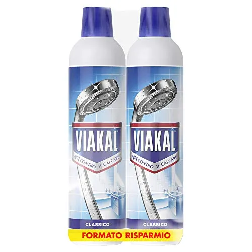Viakal Detersivo Anticalcare Liquido Regolare, Maxi Formato 2 Pezzi da 700 ml
