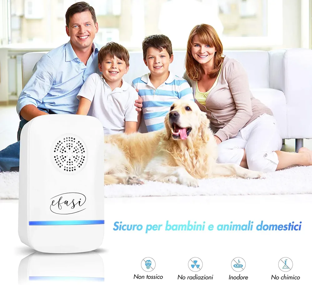 Repellente Ultrasuoni, Ultrasuoni per Topi Professionale 2022, Antizanzare Ultrasuoni, Efficace Contro Insetti, Zanzare, F...