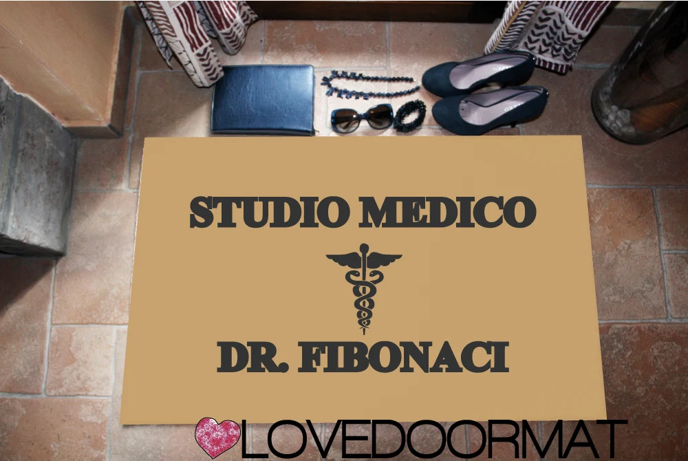 Zerbino Adattato – Studio Medico – LOVEDOORMAT Feltro, Fondo Gomma, Tappeto 100% Asciugapassi