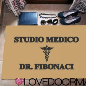Zerbino Adattato – Studio Medico – LOVEDOORMAT Feltro, Fondo Gomma, Tappeto 100% Asciugapassi