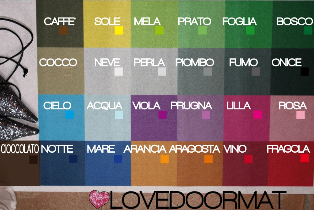 Zerbino Adattato – Studio Medico – LOVEDOORMAT Feltro, Fondo Gomma, Tappeto 100% Asciugapassi
