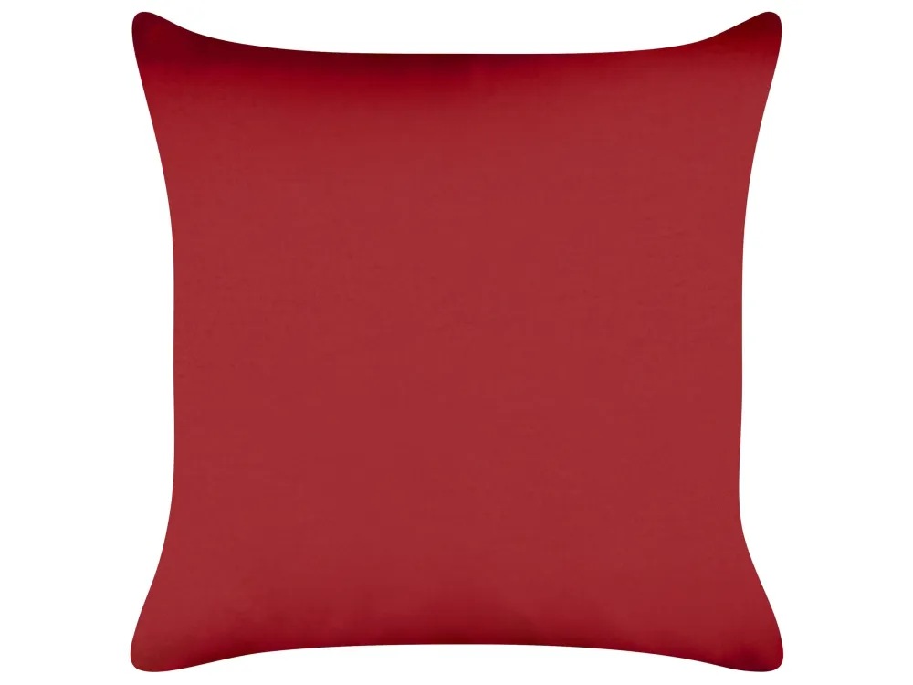 Set di 2 cuscini motivo natalizio velluto rosso 45 x 45 cm GUMDROP
