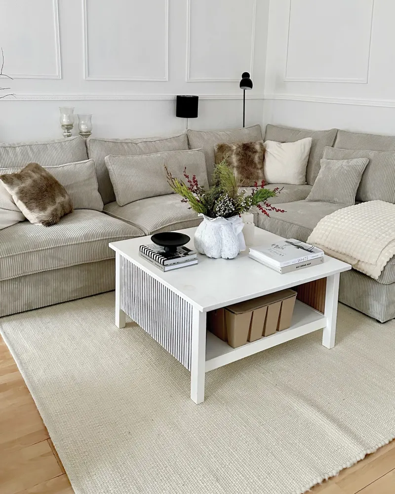 Set di 2 cuscini pelliccia marrone 45 x 45 cm HORDEUM