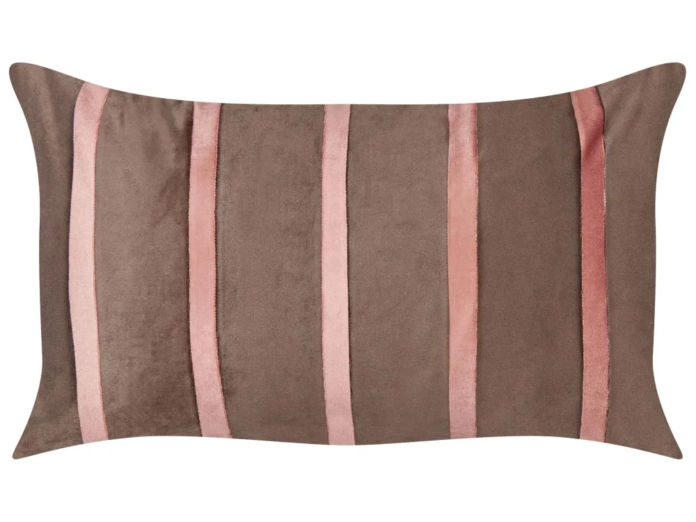Set di 2 cuscini velluto marrone 35 x 60 cm CRODYLINE