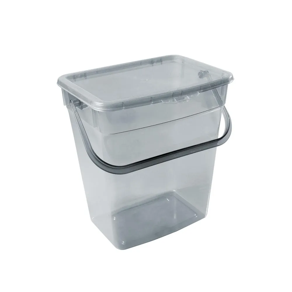 Plast Team 10L powder container transparent ardesia