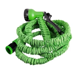 Tubo estensibile verde 22,5m con accessori, include pistola multigetto, 2 raccordi scatto, presa rubinetto - Effe Garden