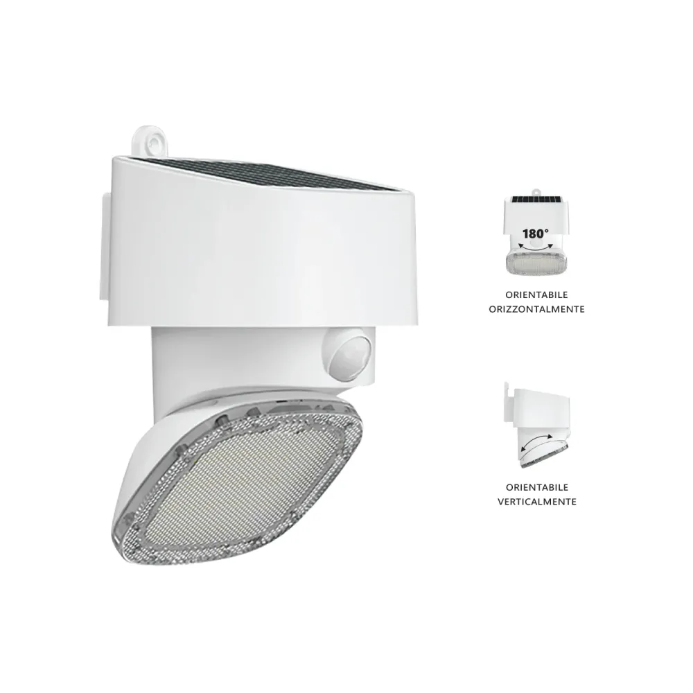 LED SOLARE DA PARETE 2000LM QIR+CREPUSCOLARE ALCAPOWER 929604
