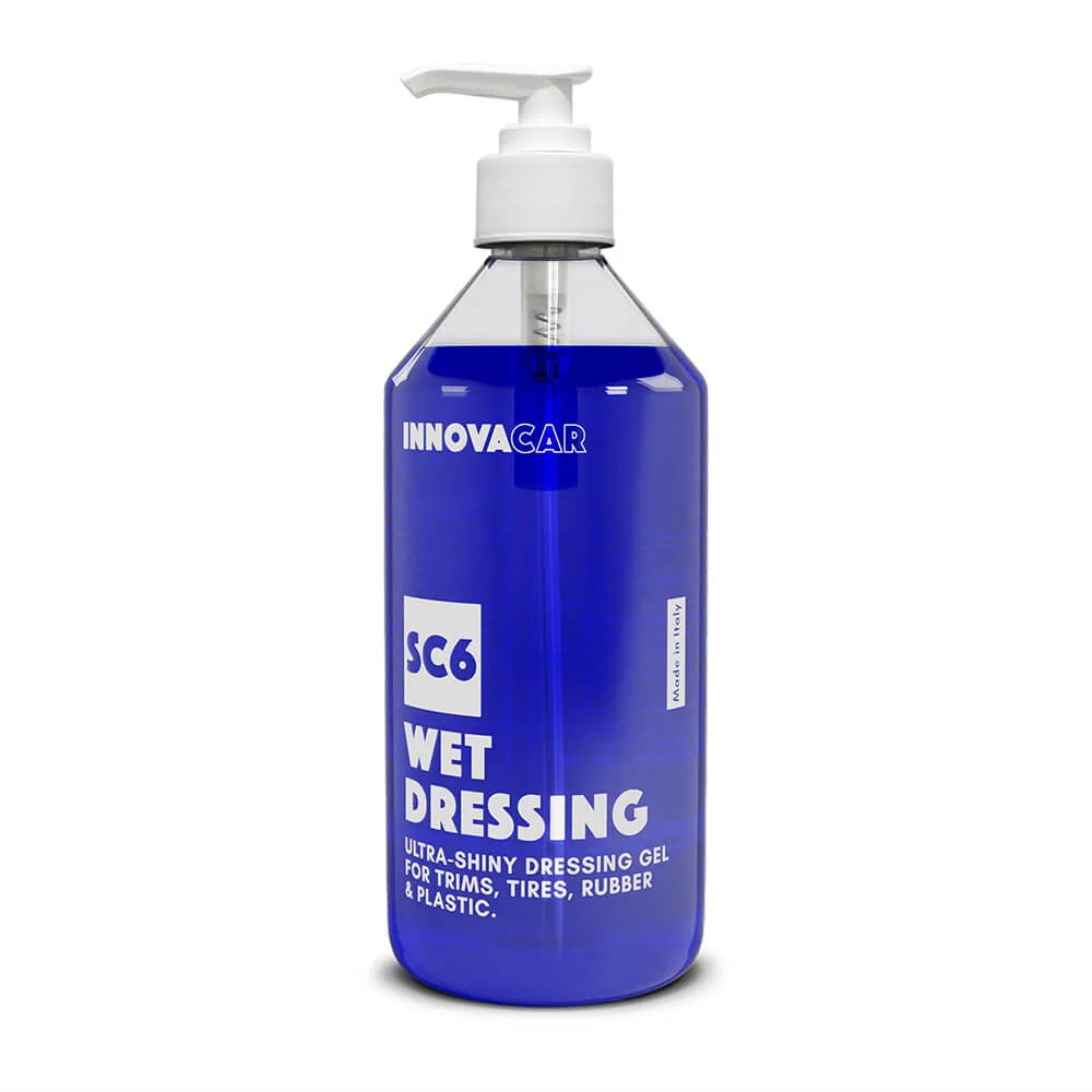 SC6 WET DRESSING DI INNOVACAR DRESSING E NERO GOMME LUCIDO GEL PER AUTO – CENTRO