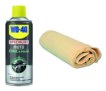 KIT WD40 CERA POLISH 400ML + PELLE DAINO