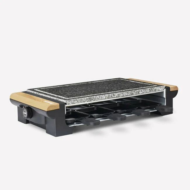 Ⓜ️🔵🔵🔵 H.Koenig RP328 - Raclette per 8 persone e piastra granito, 1400 W