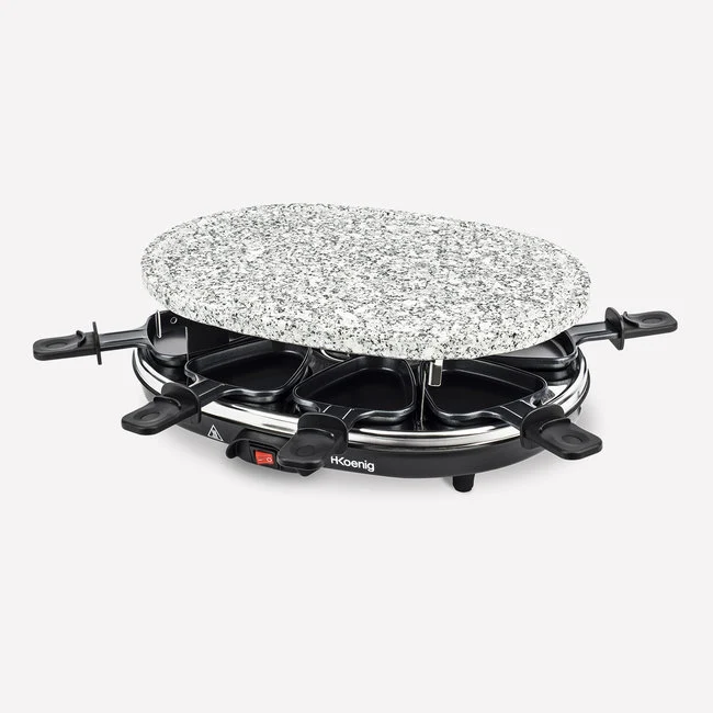 Ⓜ️🔵🔵🔵 H.Koenig RP85 - Raclette con VERA PIETRA GRANITO per 8 persone