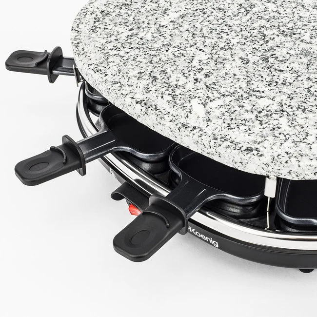 Ⓜ️🔵🔵🔵 H.Koenig RP85 - Raclette con VERA PIETRA GRANITO per 8 persone