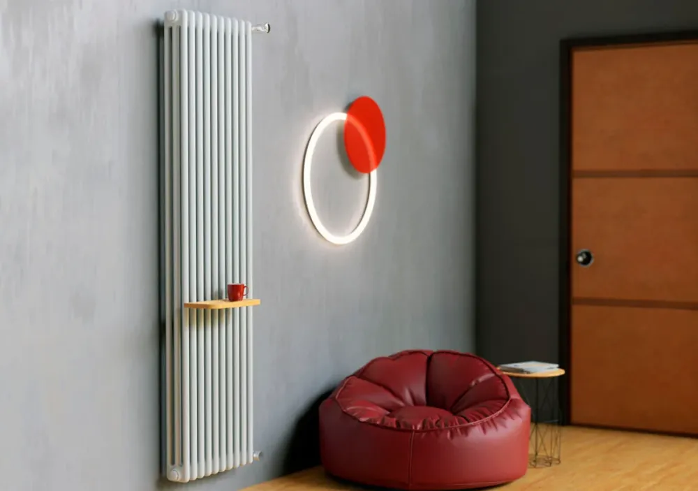 Batteria Completa Radiatore Acciaio Cordivari ARDESIA AS9 3 Colonne da 14 Elementi Interasse 1744 mm Altezza 1800 mm con T...