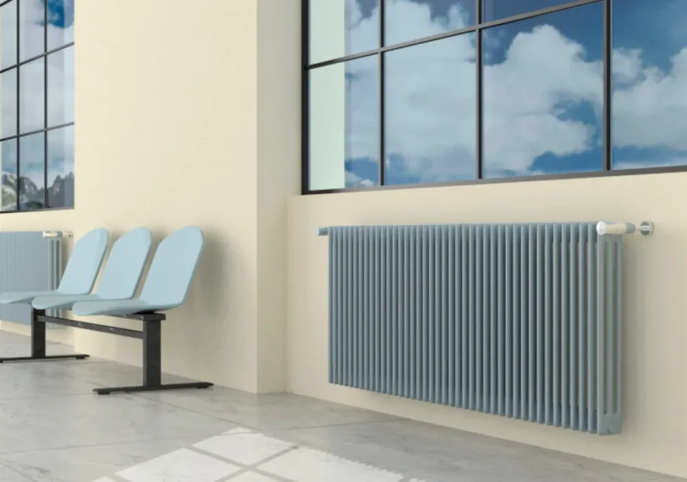 Batteria Completa Radiatore Acciaio Cordivari ARDESIA AS9 3 Colonne da 14 Elementi Interasse 1744 mm Altezza 1800 mm con T...