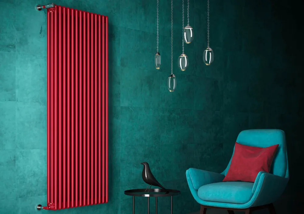 Batteria Completa Radiatore Acciaio Cordivari ARDESIA AS9 3 Colonne da 14 Elementi Interasse 1744 mm Altezza 1800 mm con T...