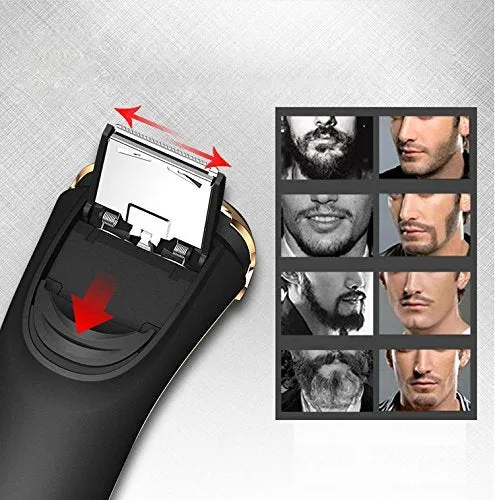 SweetLF Wet & Dry Rasoio Elettrico Barba Uomo SW-S710501, Blu & Argento