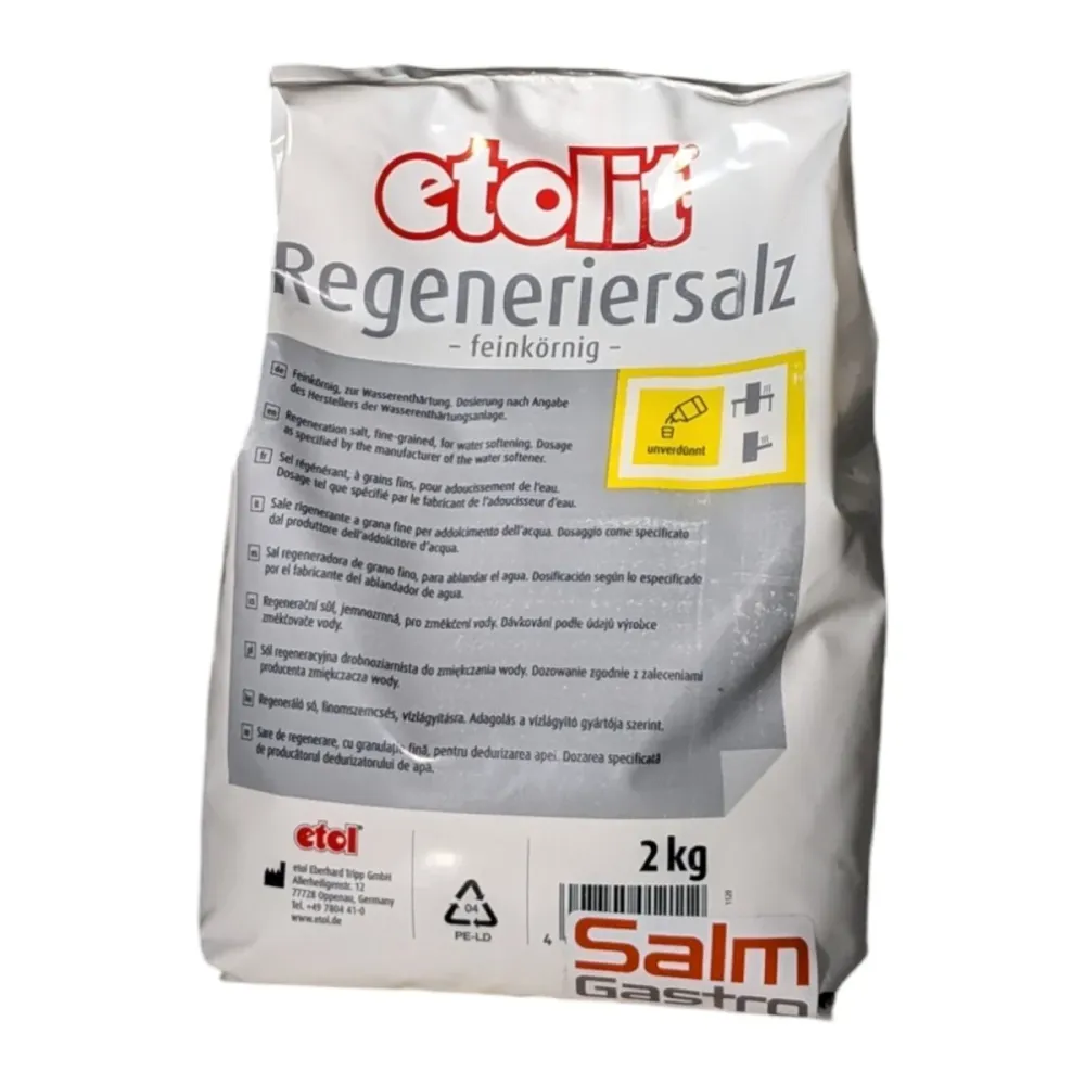 Etolite Regenerier Salt Fine Scatola di cartone grana Á 6 sacchi ogni 2 kg