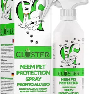 CLOSTER Neem Pet Protection 500 ML per Cani Gatti e Cavalli - Olio di Neem Spray Pronto all'Uso - Repellente Anti Insetti...
