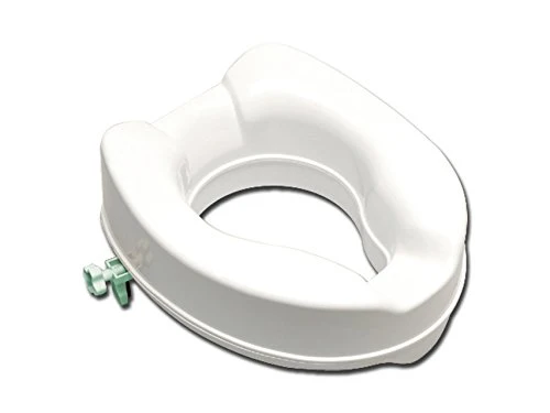 Rialzo WC, 10 cm, alzawater anatomico con sistema di fissaggio laterale,...