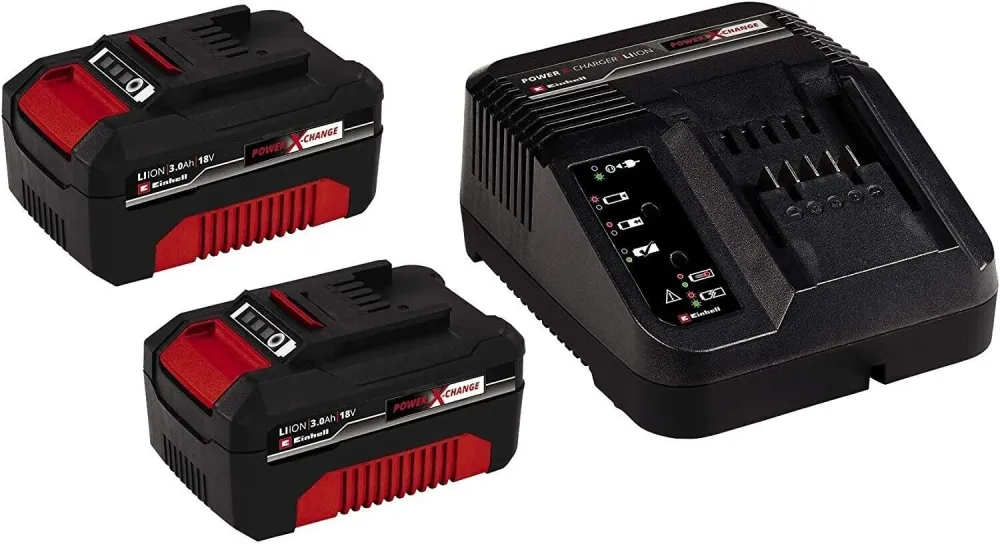 einhell GE-CL 36 Li E Soffia/Aspira Batteria + 2 batteria da 4 Ah e Caricabat per Tagliasiepi