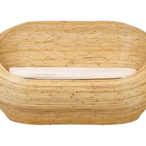 2 Seater Garden Rattan Sofa Genuino MAIORI | Facile Installazione |