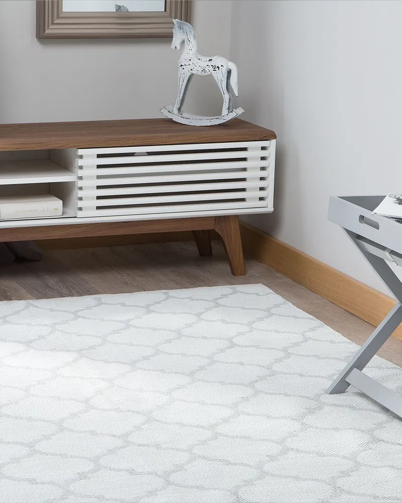 Tappeto da esterno reversibile 160 x 230 cm Grigio AKSU