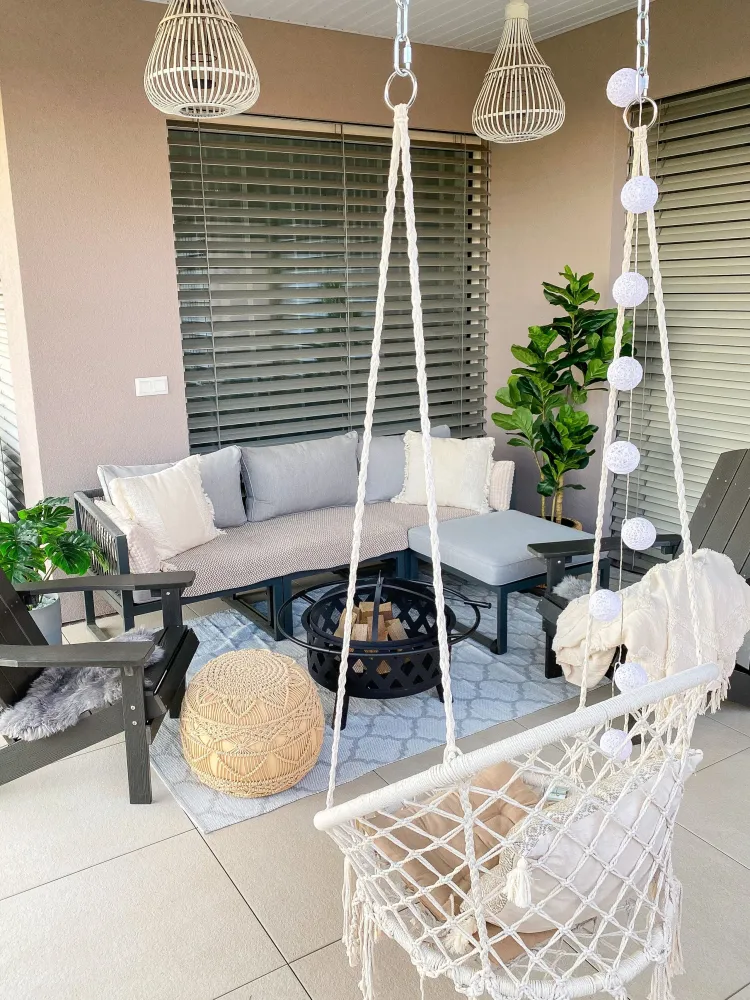 Tappeto da esterno reversibile 160 x 230 cm Grigio AKSU