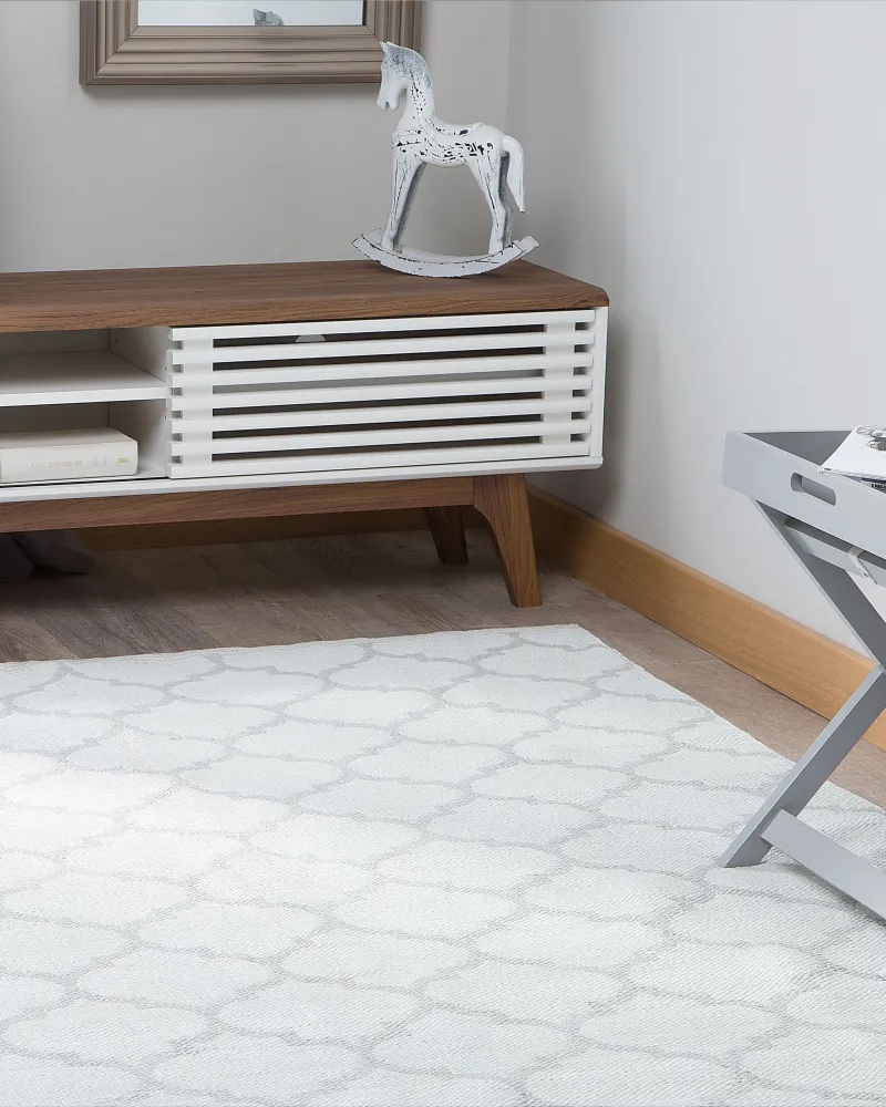 Tappeto da esterno reversibile 160 x 230 cm Grigio AKSU