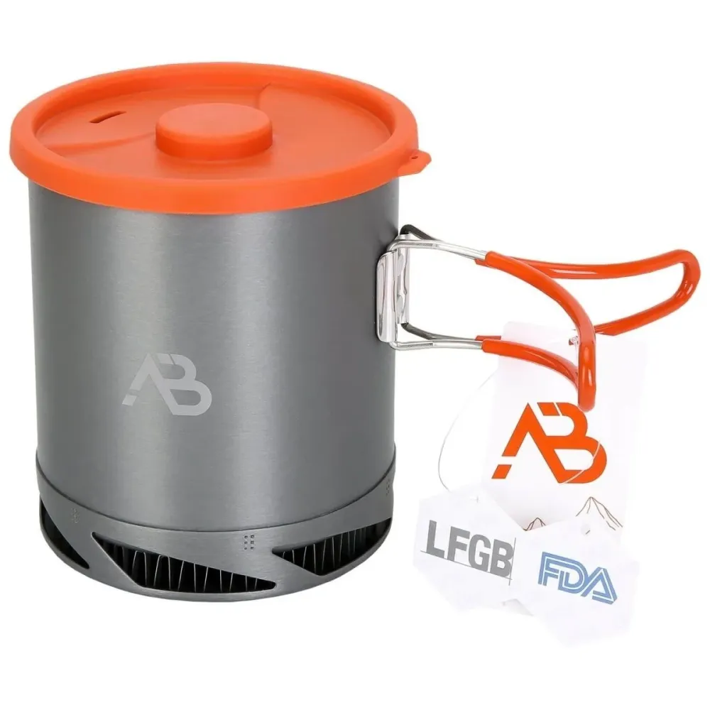 .Blochl AB-X6 1 Liter Pot Camping Trekking Trekking Riscaldamento rapido Alluminio Grigio Nuovo