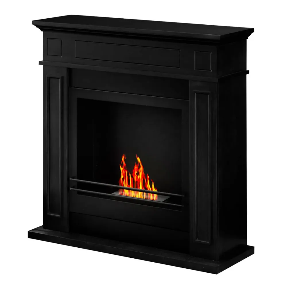 BIOCAMINO DA TERRA JEFFERSON NERO L 89,5 x H90,5 x P28 Acciaio Inox