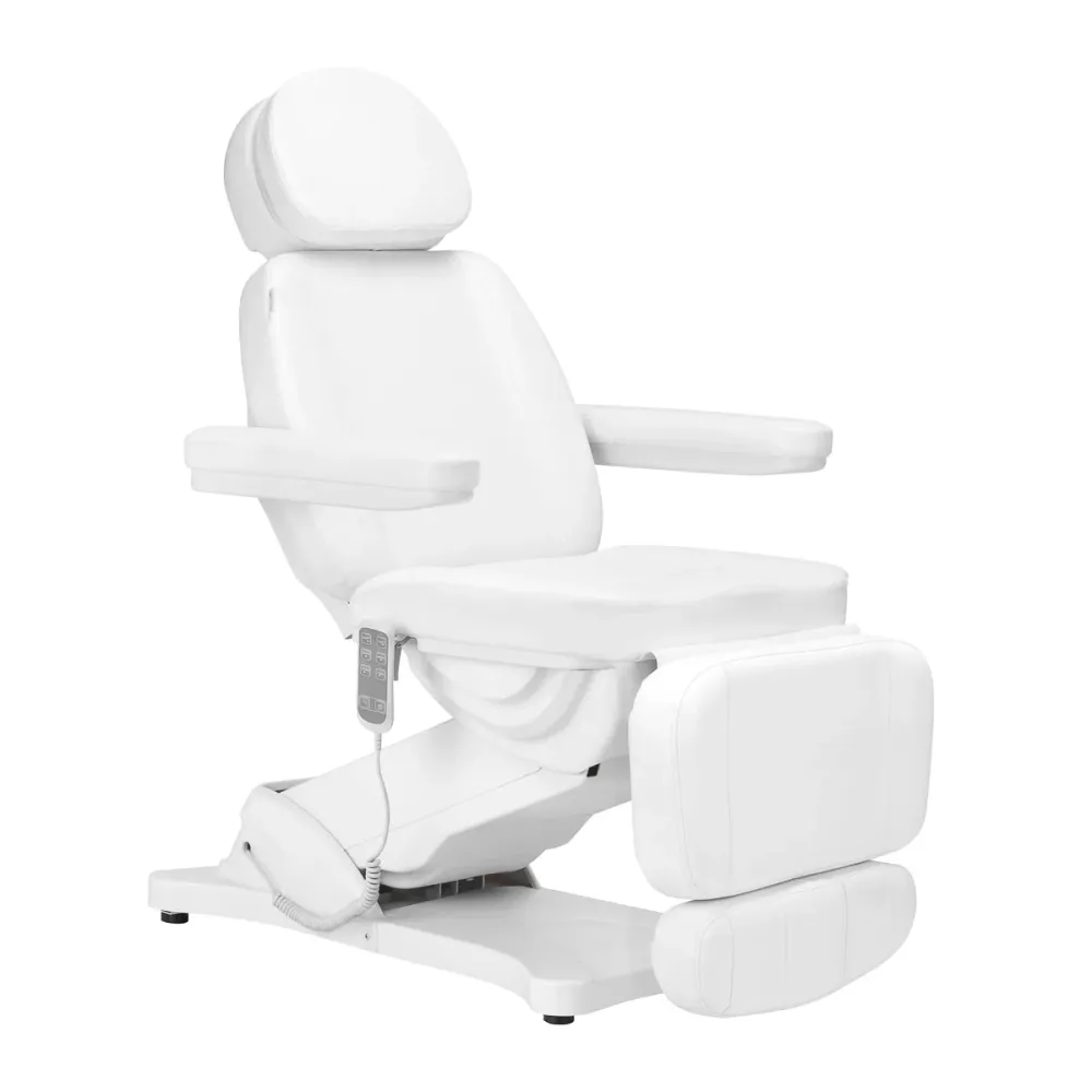 Poltrona cosmetica elettrica SILLON CLASSIC 3 motori con riscaldamento bianca