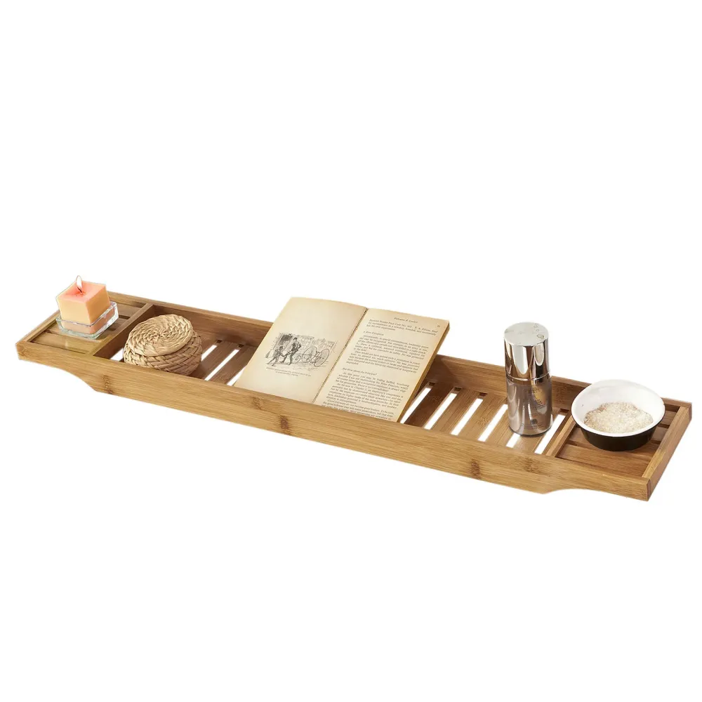 SoBuy Mensola per vasca bambù 80x15x4cm FRG212-N
