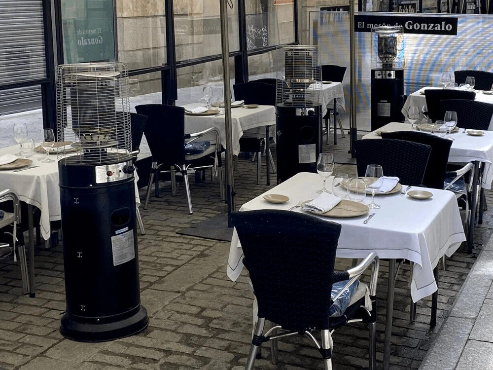 Braciere Riscaldante Aquecedor Exterior Gás Corona Baixa