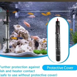 Riscaldatore per acquario 100W 100-120L con ventose temperatura regolabile