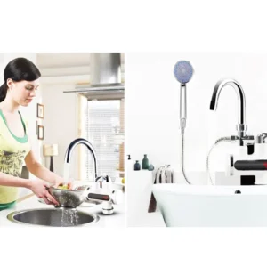 RUBINETTO ELETTRICO CALDAIA 3000W RISCALDATORE MISCELATORE ACQUA CALDA DOCCETTA