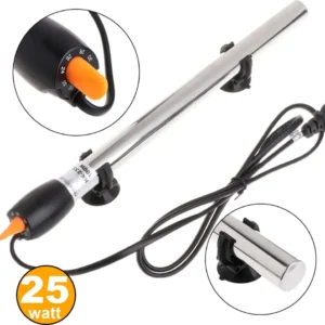 Termo Riscaldatore Per Acquario 25 W Termoregolatore Con Termostato Acciaio