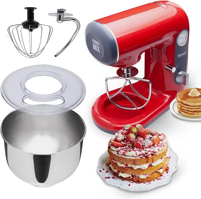 Impastatrice 3 1 5 L 1000W con 6 velocità ciotola inox e funzione Turbo Sogo