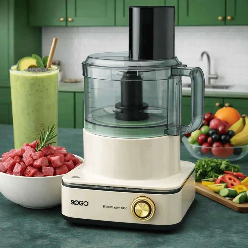 Robot da cucina multifunzione 2,3 L 1000W con display LED 6 velocità funzione Pulse e tritaghiaccio Sogo