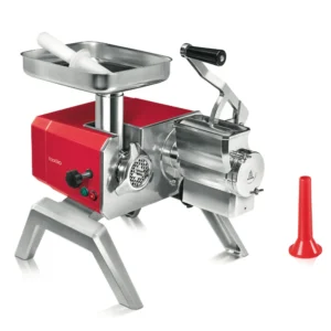 Tre Spade TOOLLIO full kit - Robot da cucina multifunzione PROFESSIONALE, kit di accessori completo, finitura rossa, motor...