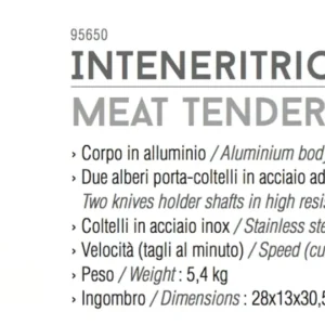 Tre Spade TOOLLIO meat tenderizer tool - Accessorio inteneritrice, PRODOTTO ITALIA