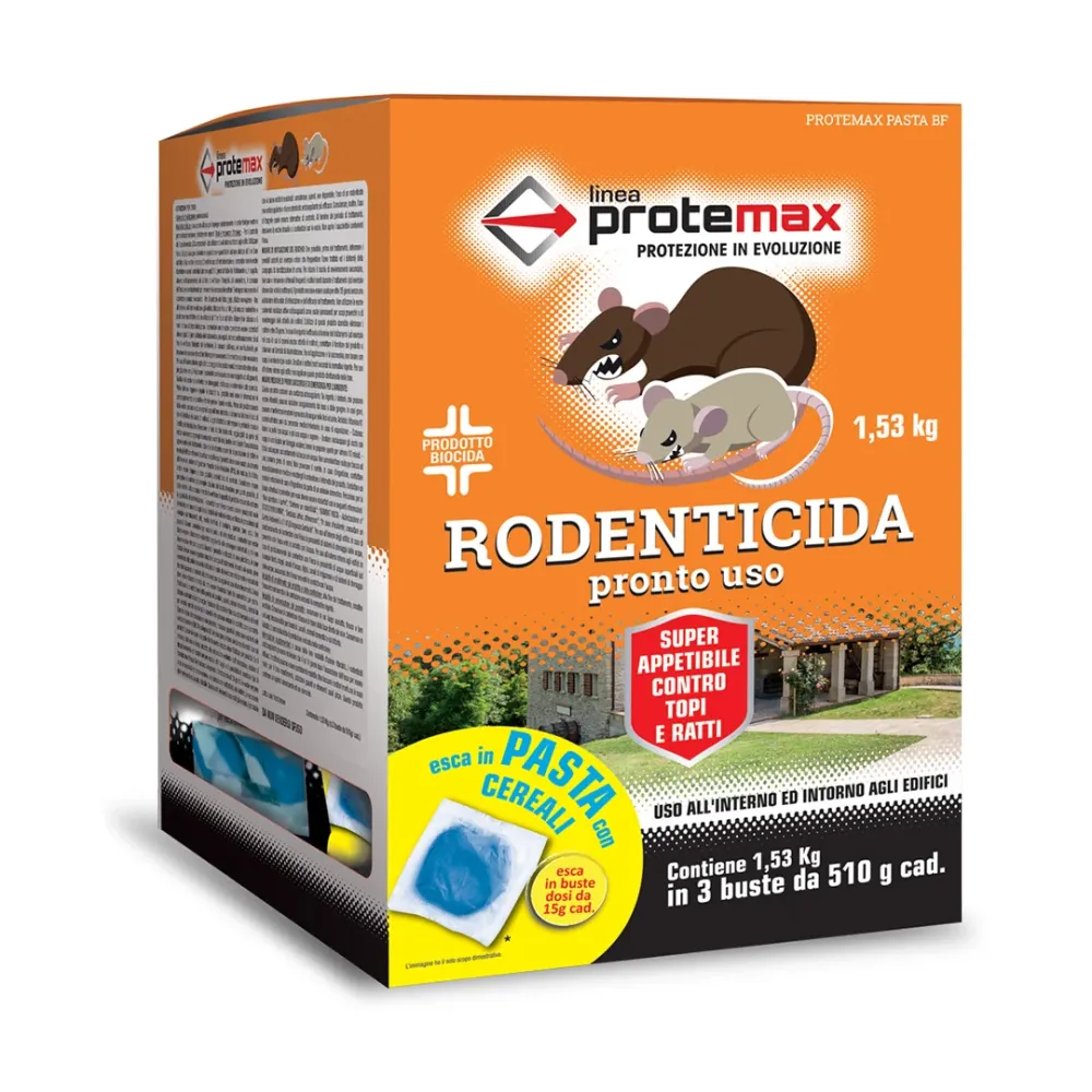 Rodenticida Pasta Blu Cereal Protemax Pasta BF 1,53Kg (3x510g)