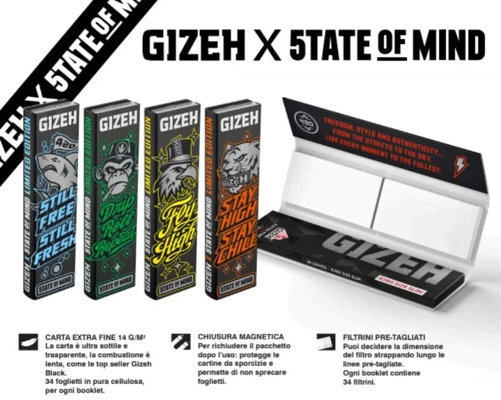 GIZEH x 5TATE MIND EXTRA FINE KSS + TIPS