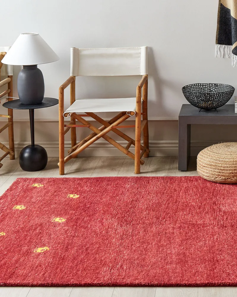 Tappeto Gabbeh lana rosso 160 x 230 cm YARALI