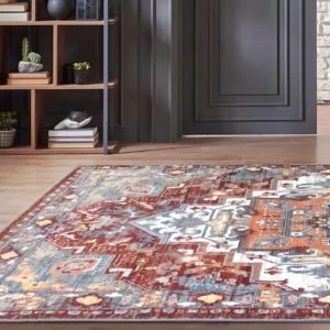 Tappeto stile orientale 160 x 230 cm Rosso e Blu KALYAN