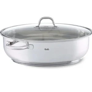 Ⓜ️🔵🔵🔵 Fissler Rostiera - Rostiera, Acciaio inox 18/10, Coperchio vetro, Manici acciaio inox, Fondo Superthermic
