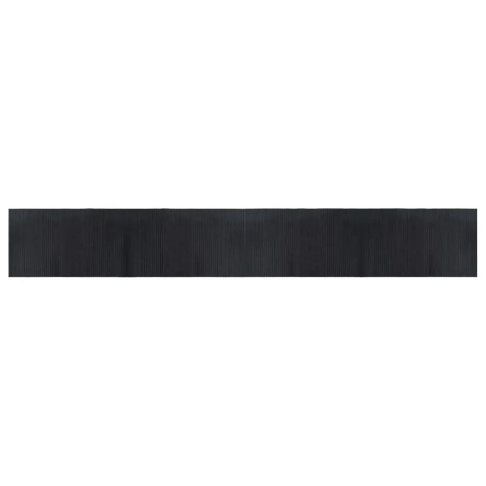 Metro Nastro Laser Tappeto Rettangolare Nero 60x400 cm Bambù