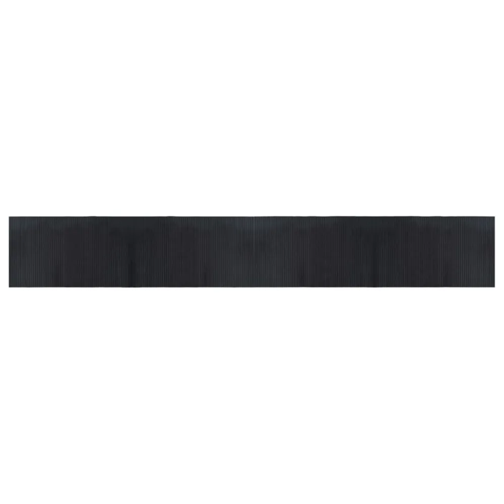 Metro Nastro Laser Tappeto Rettangolare Nero 60x400 cm Bambù