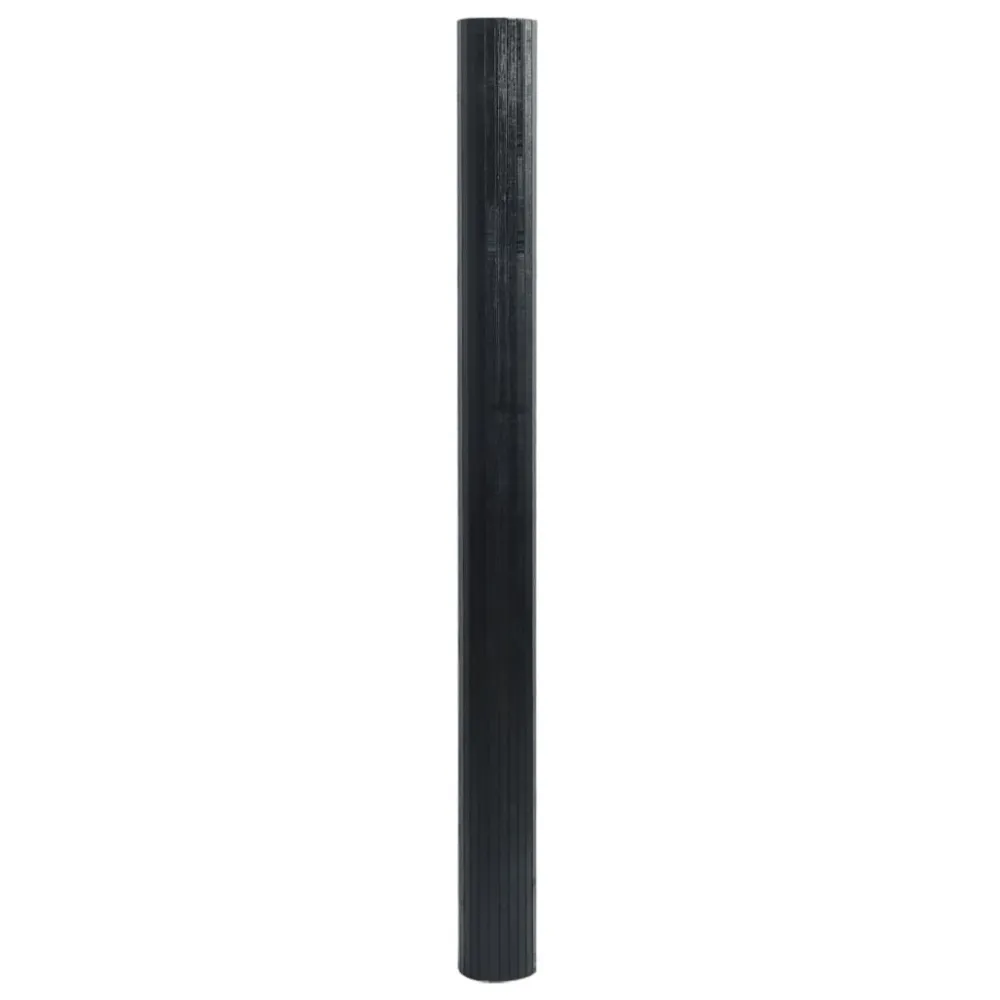 Metro Nastro Laser Tappeto Rettangolare Nero 60x400 cm Bambù