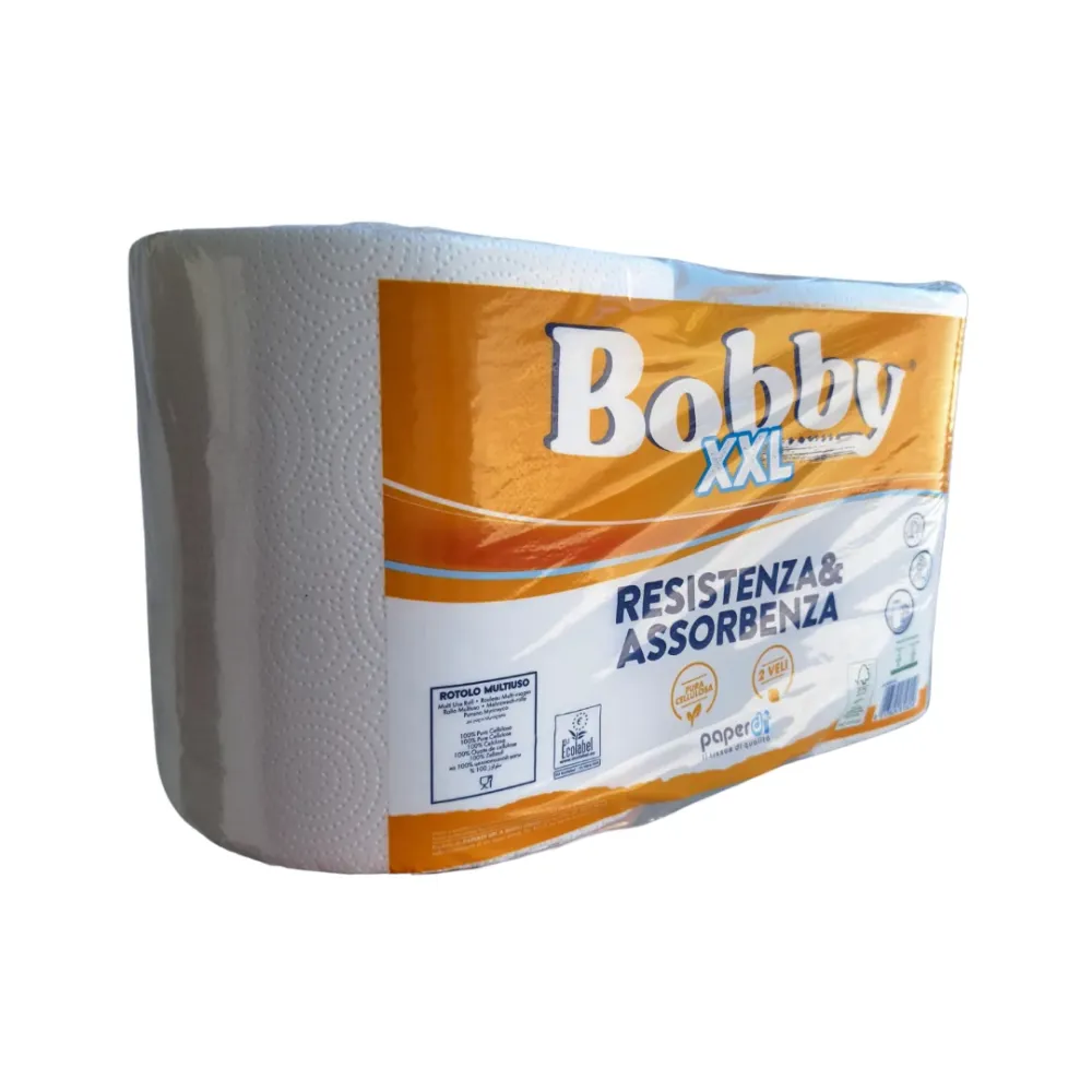 15 Coppie Bobby 1,2 kg - Pura Cellulosa Goffrata - Resistenza e Assorbenza RFD